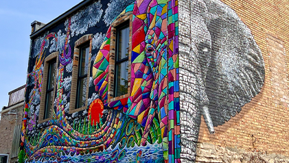 elephant mural